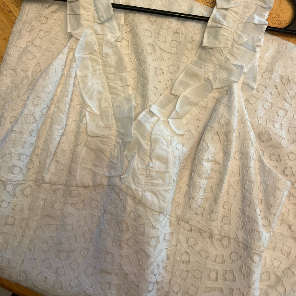 Lilly Pulitzer. Phoebe Dress, Resort White Cotton Nylon Paisley Lace Size 10